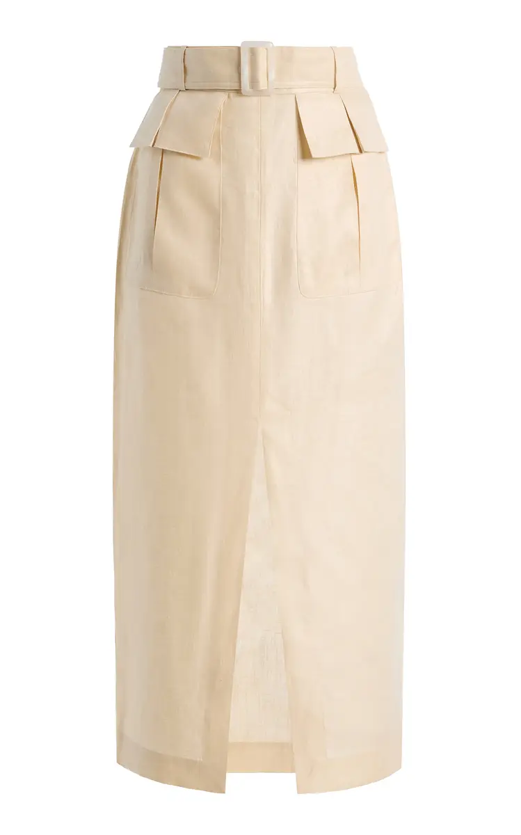 Matthew Bruch Linen Midi Cargo Skirt | Thumbnail 8 Matthew Bruch Linen Midi Cargo Skirt | Thumbnail 8