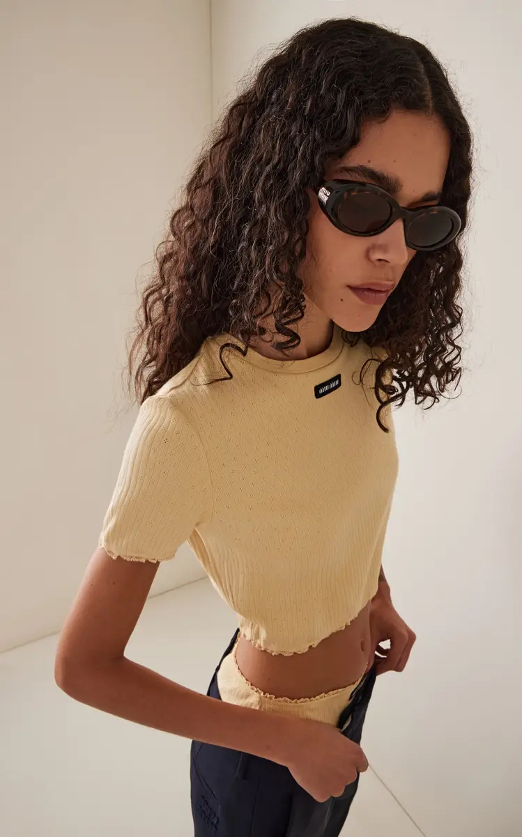 Miu Miu Round-Frame Acetate Sunglasses | Thumbnail 2 Miu Miu Round-Frame Acetate Sunglasses | Thumbnail 2