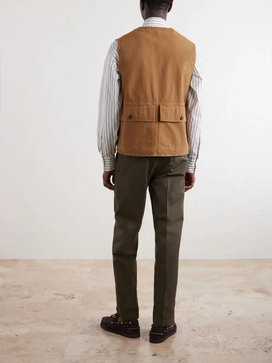 Drake's Cotton-Drill Utility Vest - Men | Thumbnail 4 Drake's Cotton-Drill Utility Vest - Men | Thumbnail 4