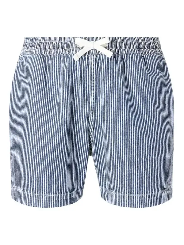 Drake's Straight-Leg Striped Cotton Drawstring Shorts - Men