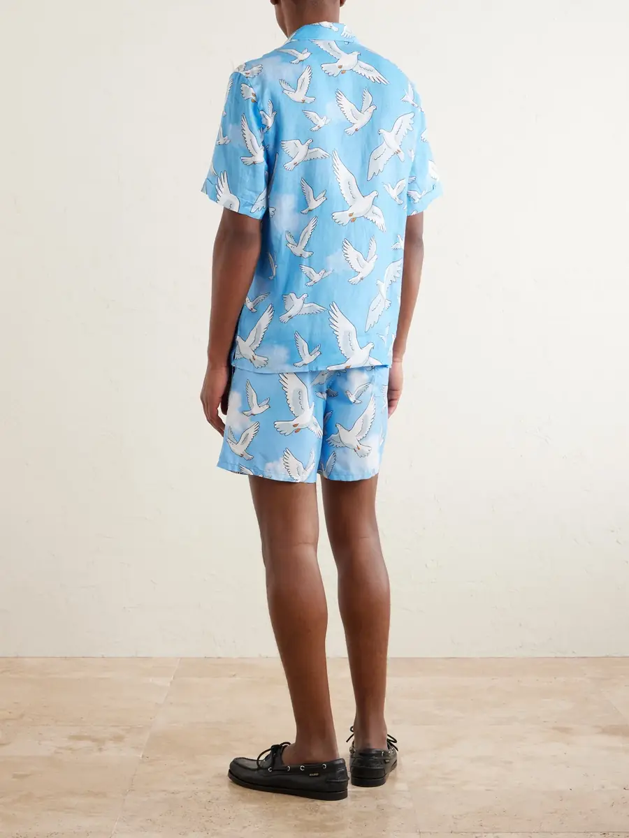 Vilebrequin 3.Paradis Chelly Printed Camp-Collar Linen Shirt - Men | Thumbnail 4 Vilebrequin 3.Paradis Chelly Printed Camp-Collar Linen Shirt - Men | Thumbnail 4