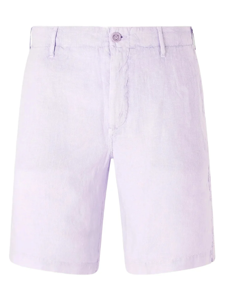 Straight-Leg Garment-Dyed Linen Shorts - Men Straight-Leg Garment-Dyed Linen Shorts - Men