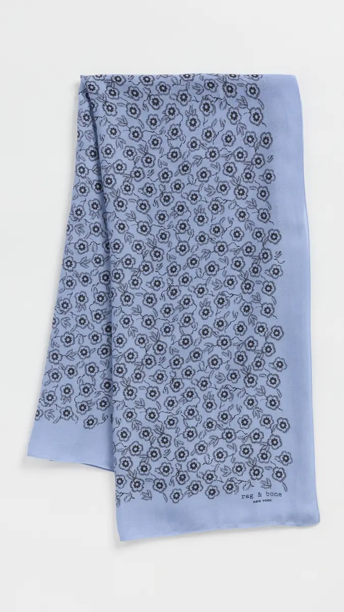rag & bone Mel Floral Scarf Taupe Floral One Size | Thumbnail 2