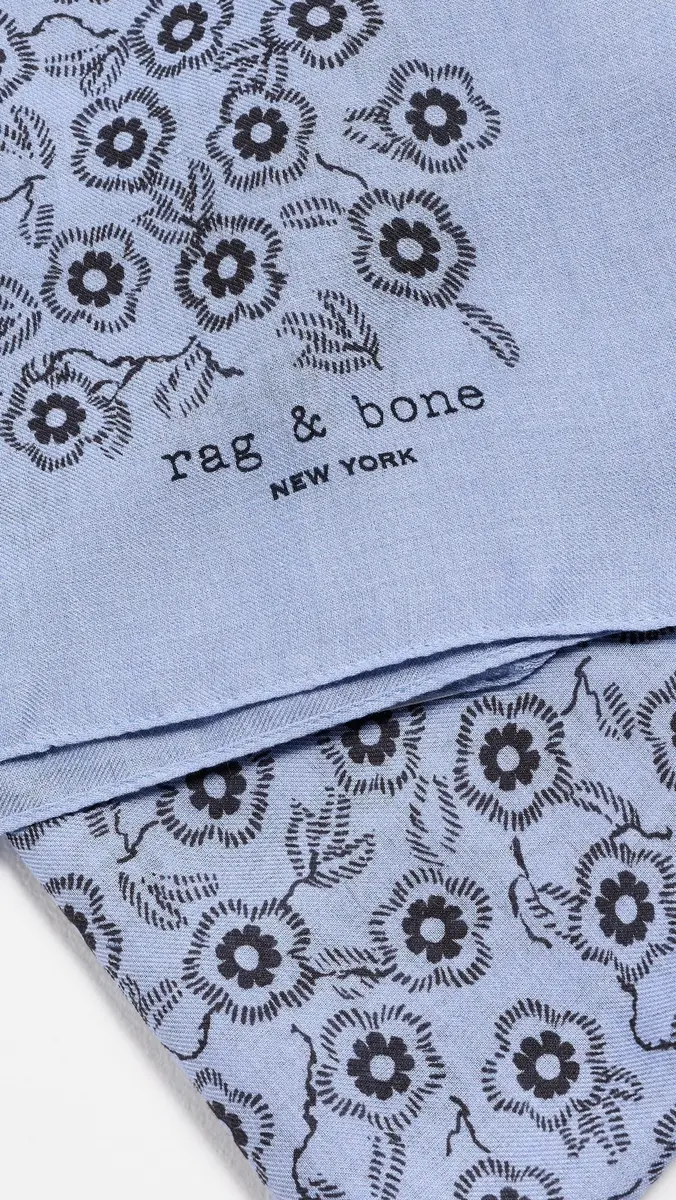 rag & bone Mel Floral Scarf Taupe Floral One Size | Thumbnail 4