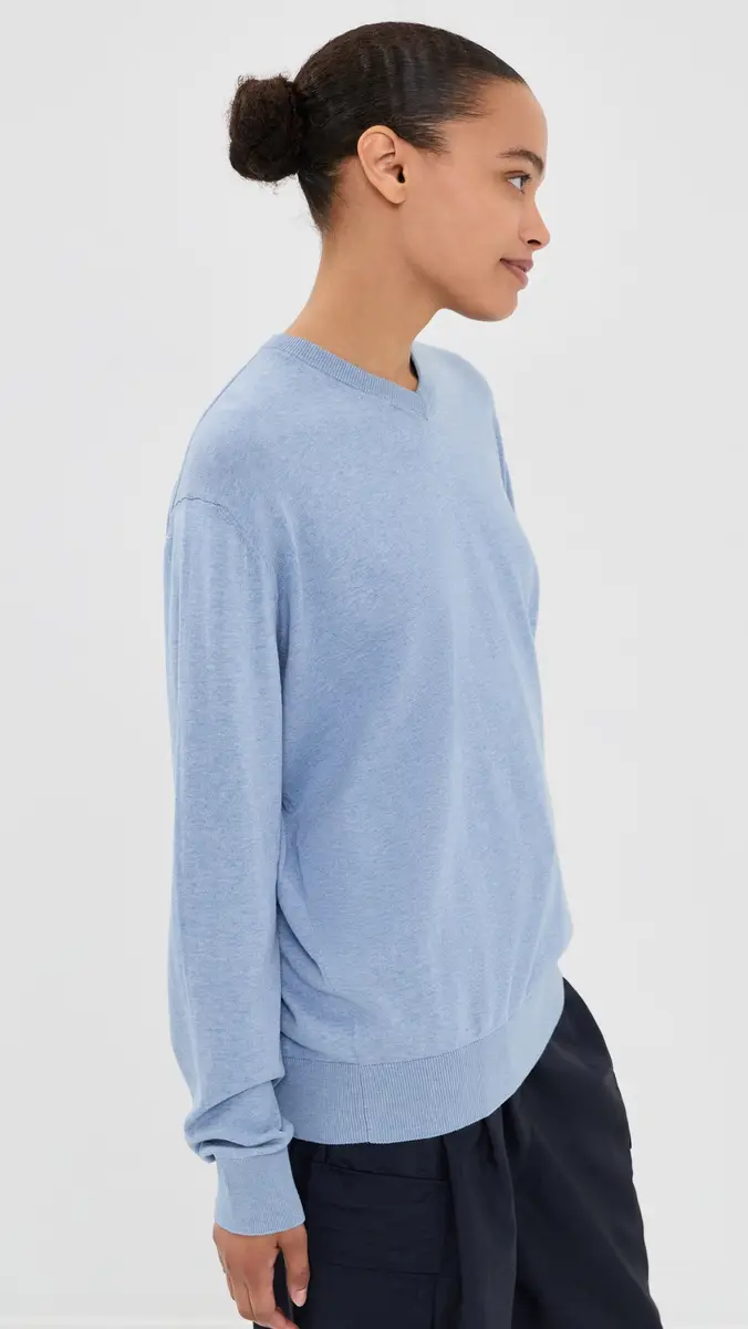 Tibi Super Fine Gauge Perfect V Neck Pullover | Thumbnail 5 Tibi Super Fine Gauge Perfect V Neck Pullover | Thumbnail 5