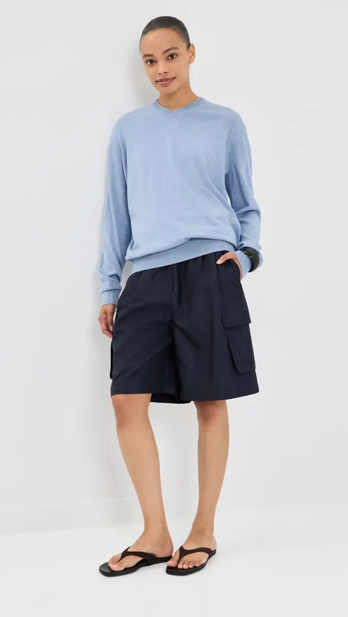 Tibi Super Fine Gauge Perfect V Neck Pullover | Thumbnail 6 Tibi Super Fine Gauge Perfect V Neck Pullover | Thumbnail 6