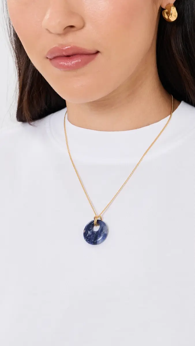 Shashi Lapis Pendant Rope Chain Necklace | Thumbnail 3