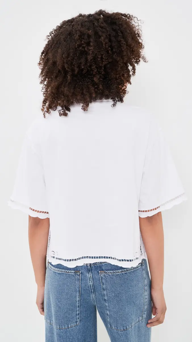 Madewell The Boxy Crop Tee in Allday Jersey Eyelet | Thumbnail 3