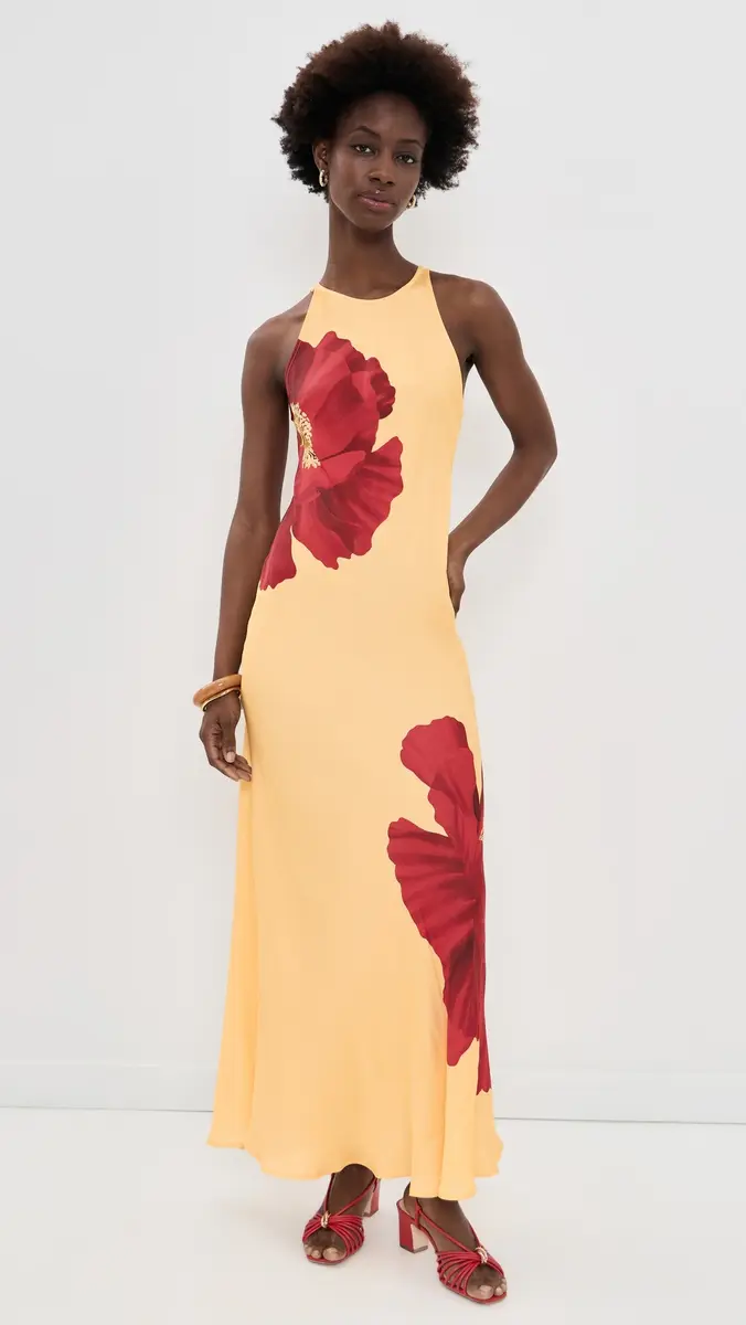 Farm Rio Poppy Flowers Maxi Dress | Thumbnail 2
