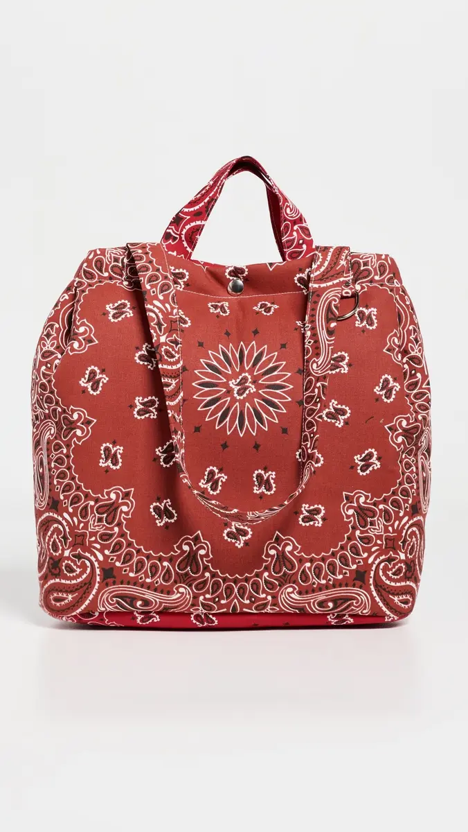 Call It By Your Name Maxi Bandana Tote Bag Vintage Red/Real Red One Size | Thumbnail 2 Call It By Your Name Maxi Bandana Tote Bag Vintage Red/Real Red One Size | Thumbnail 2