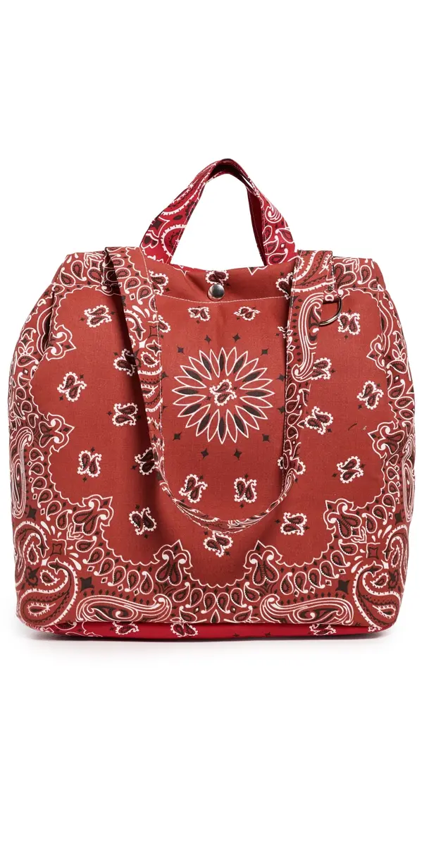 Call It By Your Name Maxi Bandana Tote Bag Vintage Red/Real Red One Size | Image 1 Call It By Your Name Maxi Bandana Tote Bag Vintage Red/Real Red One Size | Image 1