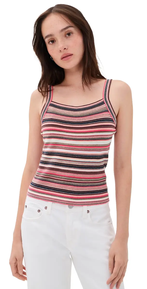 Pistola Frannie Tank Coral Rose ulti Stripe | Image 1 Pistola Frannie Tank Coral Rose ulti Stripe | Image 1