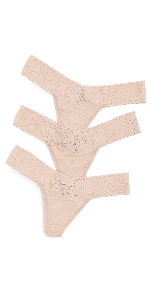 Hanky Panky DreamEase Low Rise Thong 3 Pack Chai One Size | Image 1 Hanky Panky DreamEase Low Rise Thong 3 Pack Chai One Size | Image 1