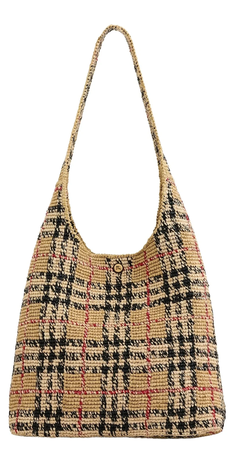 Margate Large Raffia Hobo Bag