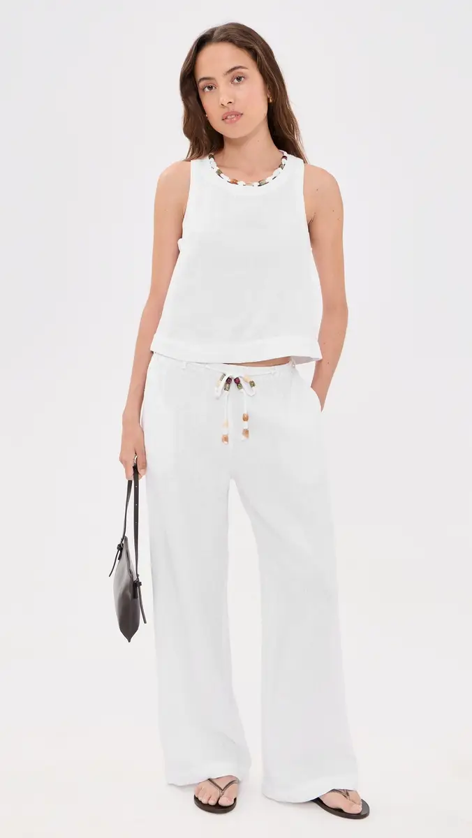 Little Lies Beaded Belt Linen Pants | Thumbnail 5 Little Lies Beaded Belt Linen Pants | Thumbnail 5