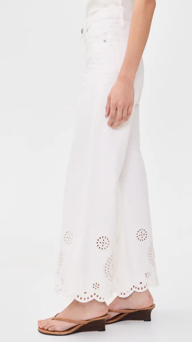 Frame The Eyelet Wide Flare Jeans | Thumbnail 4 Frame The Eyelet Wide Flare Jeans | Thumbnail 4