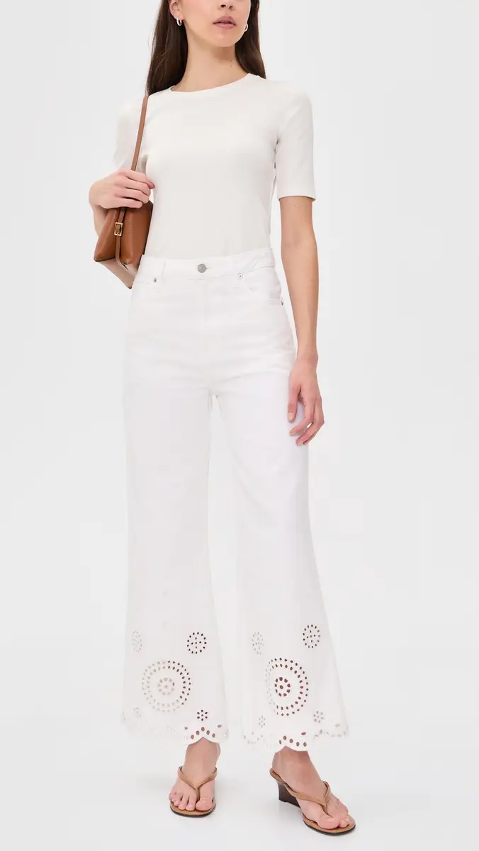 Frame The Eyelet Wide Flare Jeans | Thumbnail 5 Frame The Eyelet Wide Flare Jeans | Thumbnail 5