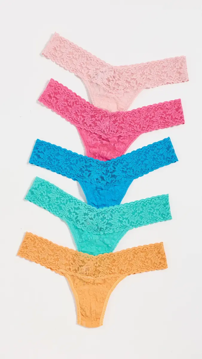 Hanky Panky Signature Lace Low Rise Thong 5 Pack Rngs One Size | Thumbnail 2