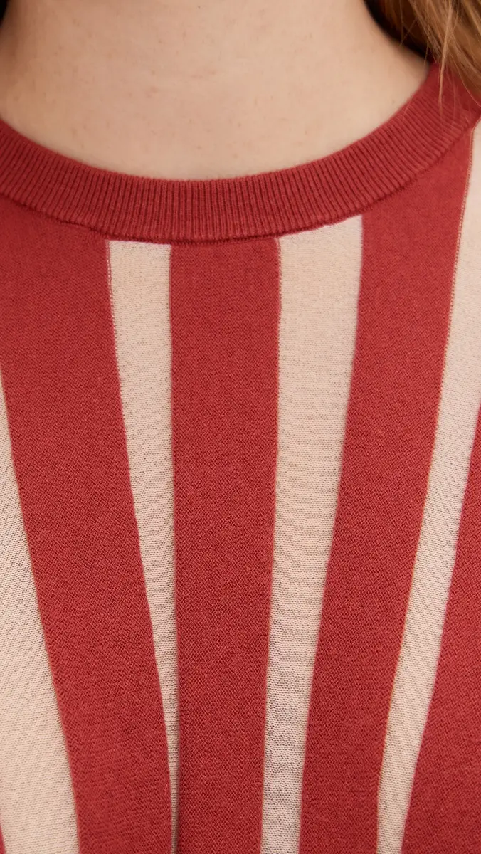 Zimmermann Rebellion Drawn Sweater Red/Cream Stripe | Thumbnail 6