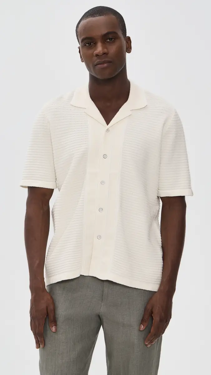 rag & bone Zuma Ottoman Camp Shirt Chalk | Thumbnail 2