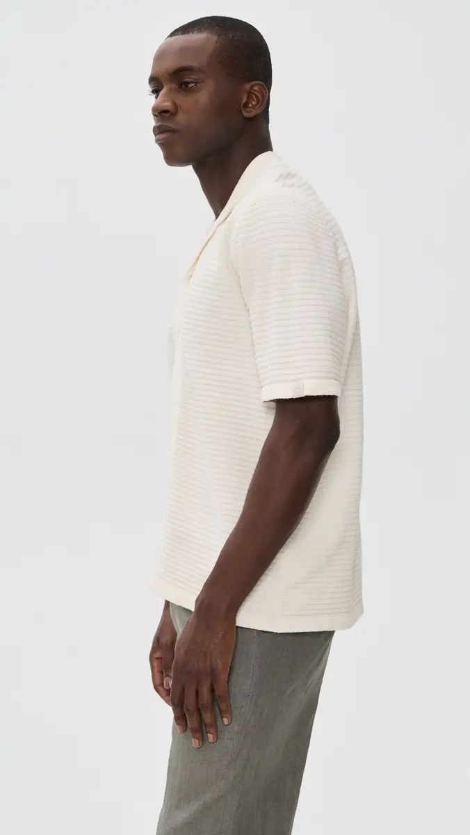 rag & bone Zuma Ottoman Camp Shirt Chalk | Thumbnail 4