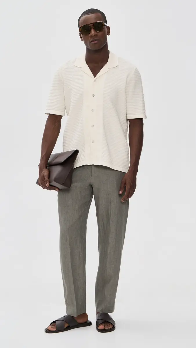 rag & bone Zuma Ottoman Camp Shirt Chalk | Thumbnail 5
