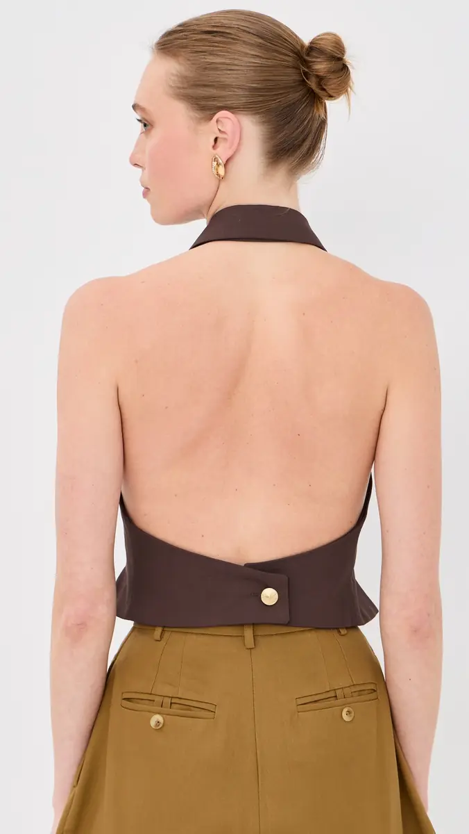 Tolu Coker Halter Waistcoat Top | Thumbnail 3 Tolu Coker Halter Waistcoat Top | Thumbnail 3
