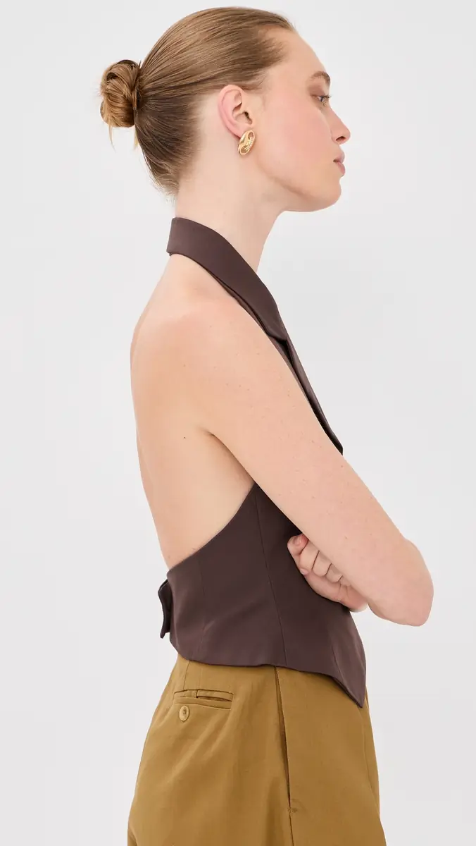 Tolu Coker Halter Waistcoat Top | Thumbnail 4 Tolu Coker Halter Waistcoat Top | Thumbnail 4