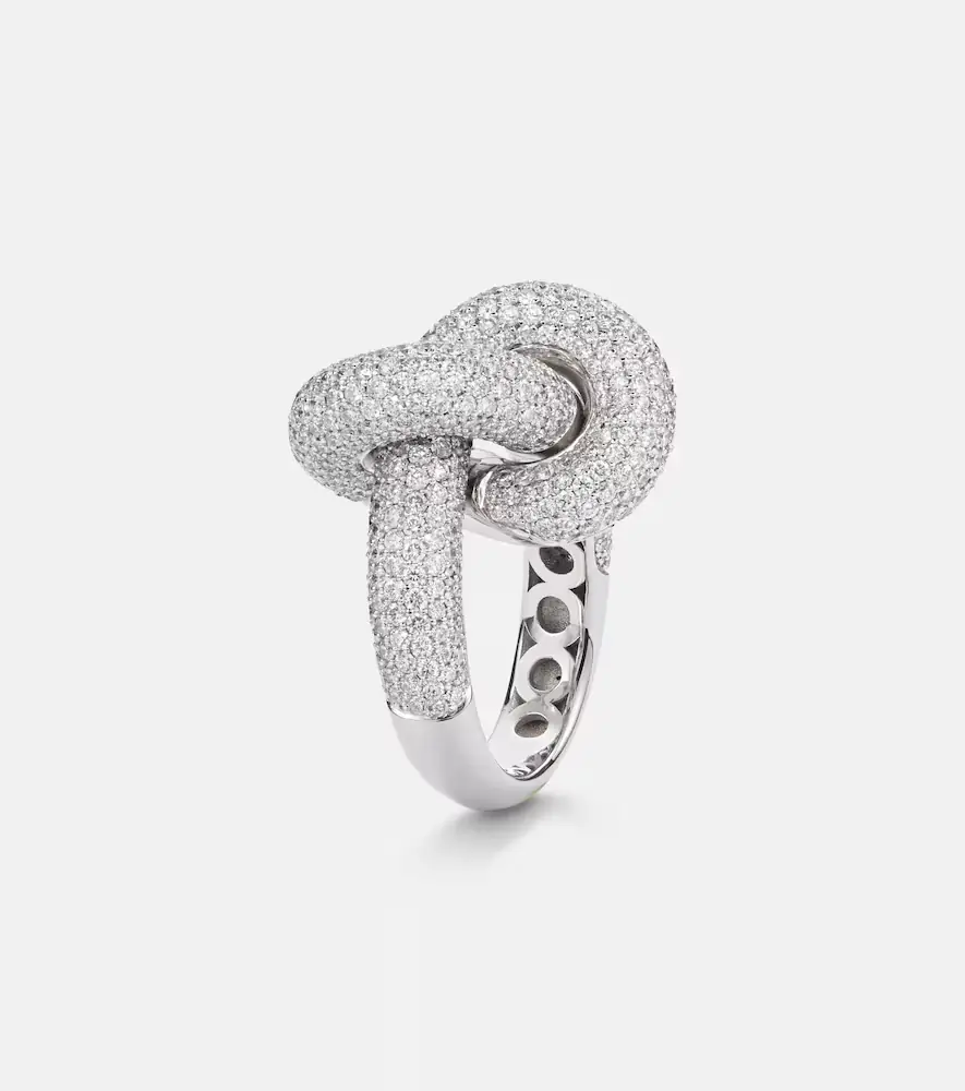 Engelbert Legacy Knot Big 18kt white gold ring with diamonds | Thumbnail 2