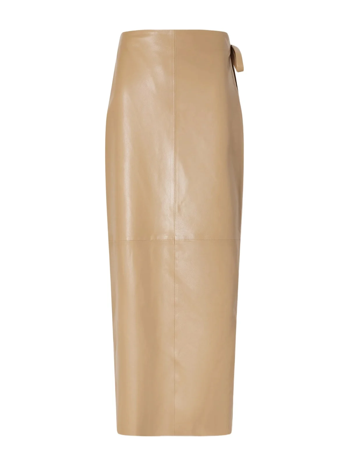 Paneled Leather Maxi Wrap Skirt Paneled Leather Maxi Wrap Skirt