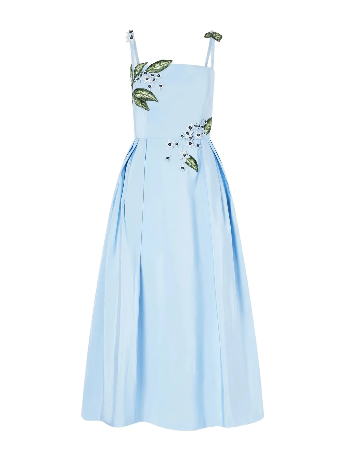 Floral-embellished Silk Midi Dress Floral-embellished Silk Midi Dress
