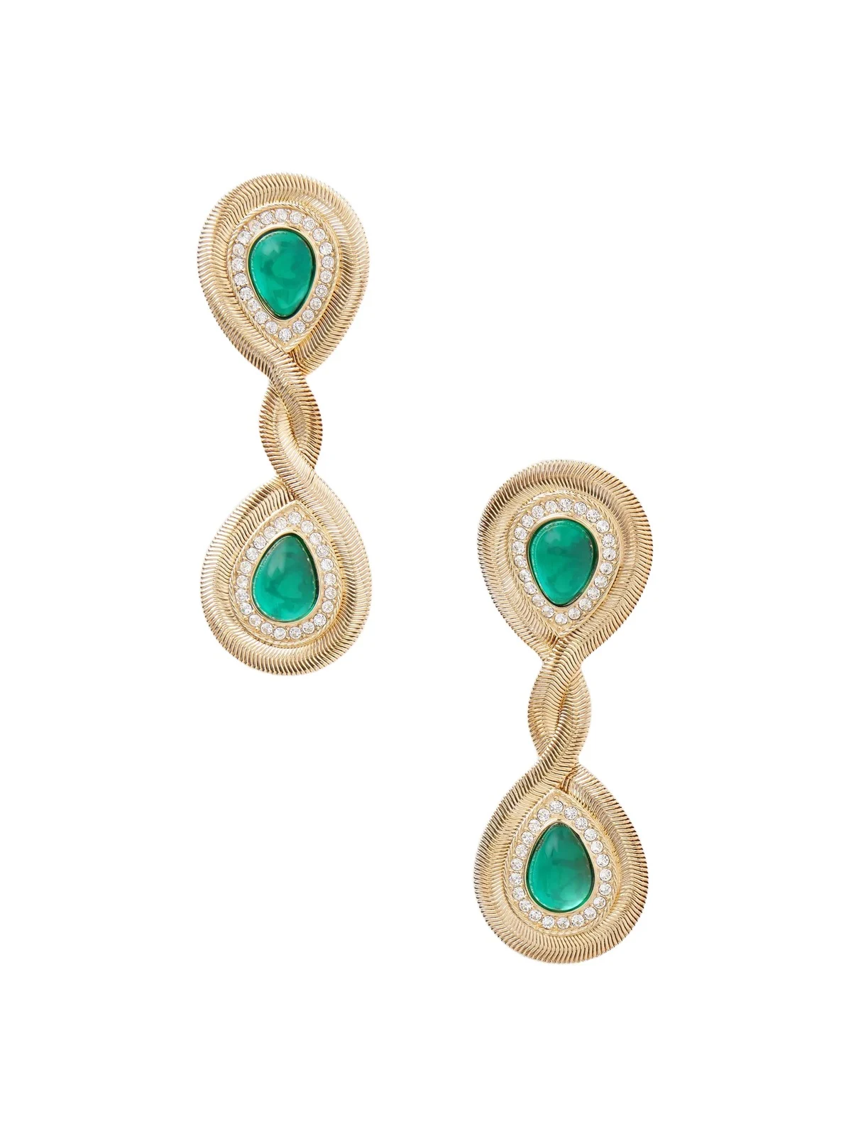 Valentino Garavani Gold-tone Crystal Earrings
