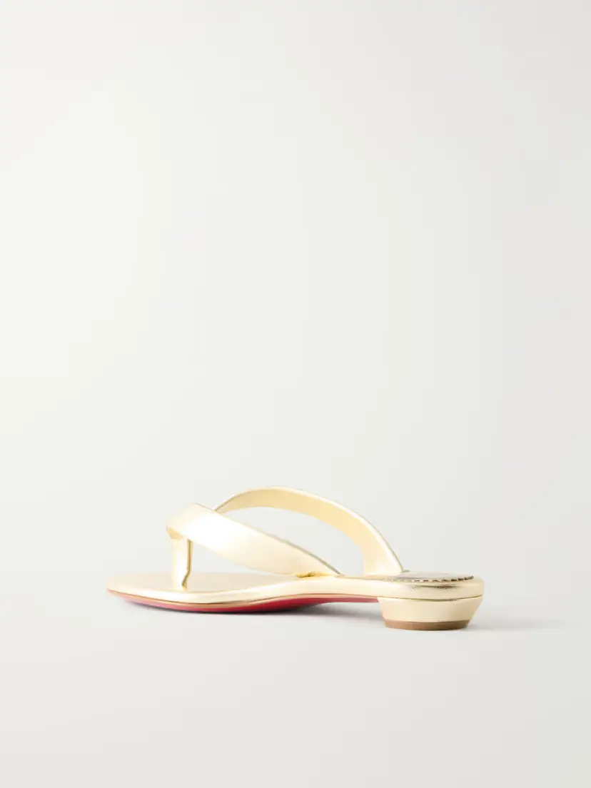 Christian Louboutin Miss Z Metallic Leather Thong Sandals | Thumbnail 3 Christian Louboutin Miss Z Metallic Leather Thong Sandals | Thumbnail 3