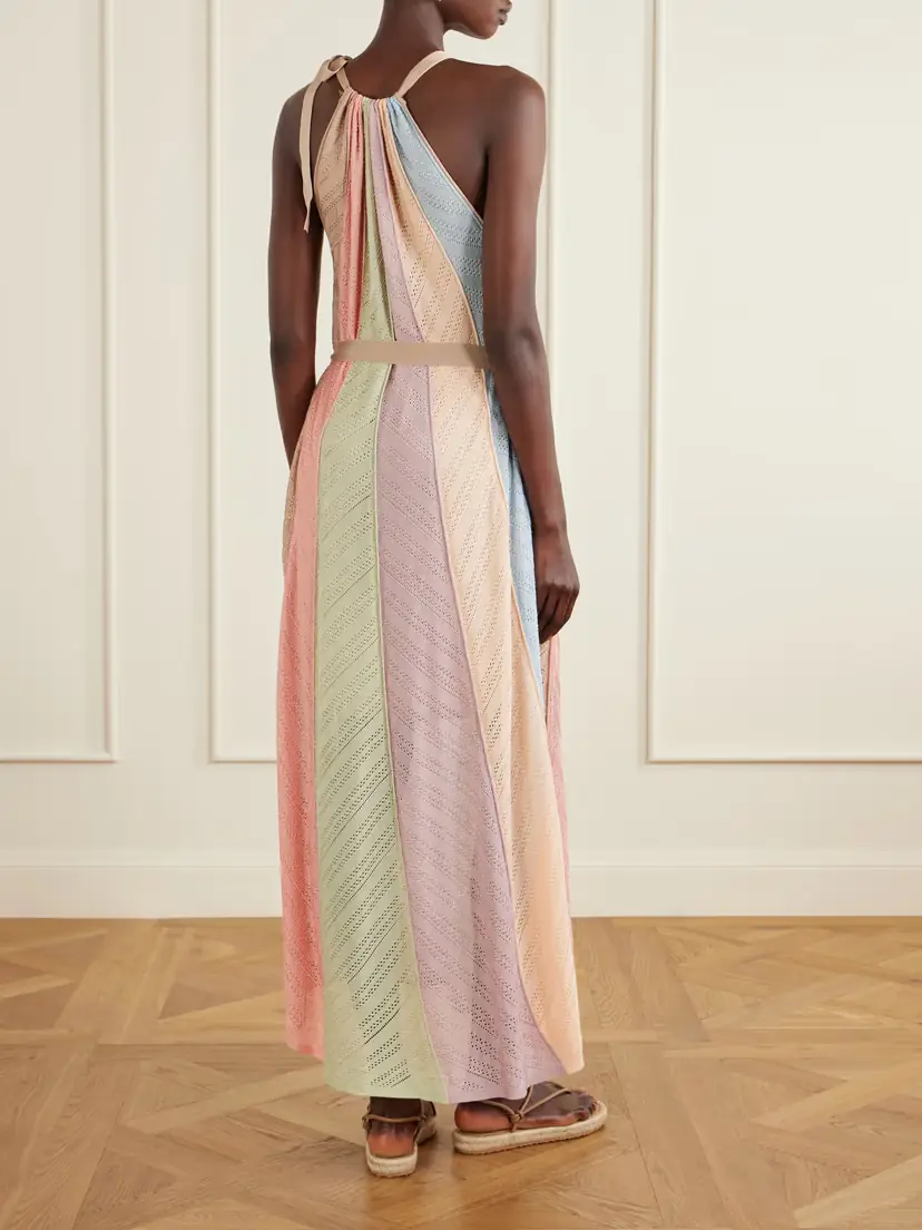 Zimmermann Mahon Splice Halter Mesh Midi Dress | Thumbnail 3