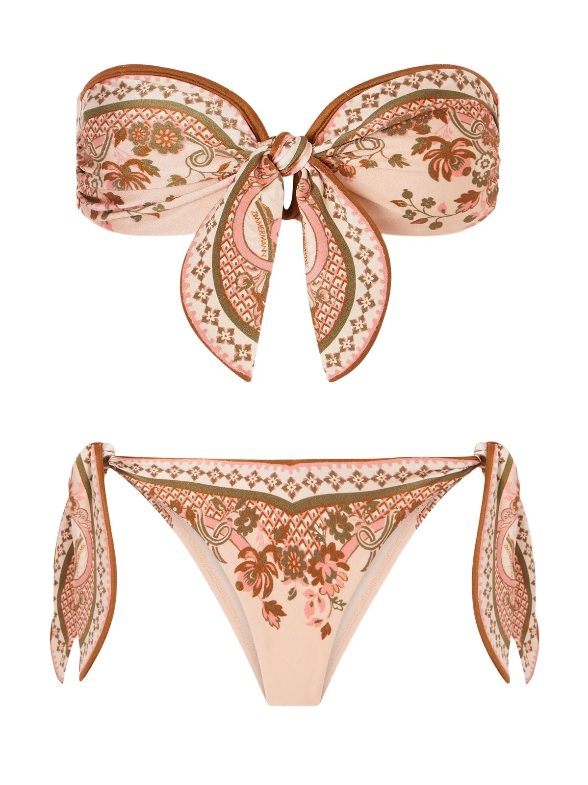 Aster Strapless Knot-detailed Printed Bikini Aster Strapless Knot-detailed Printed Bikini