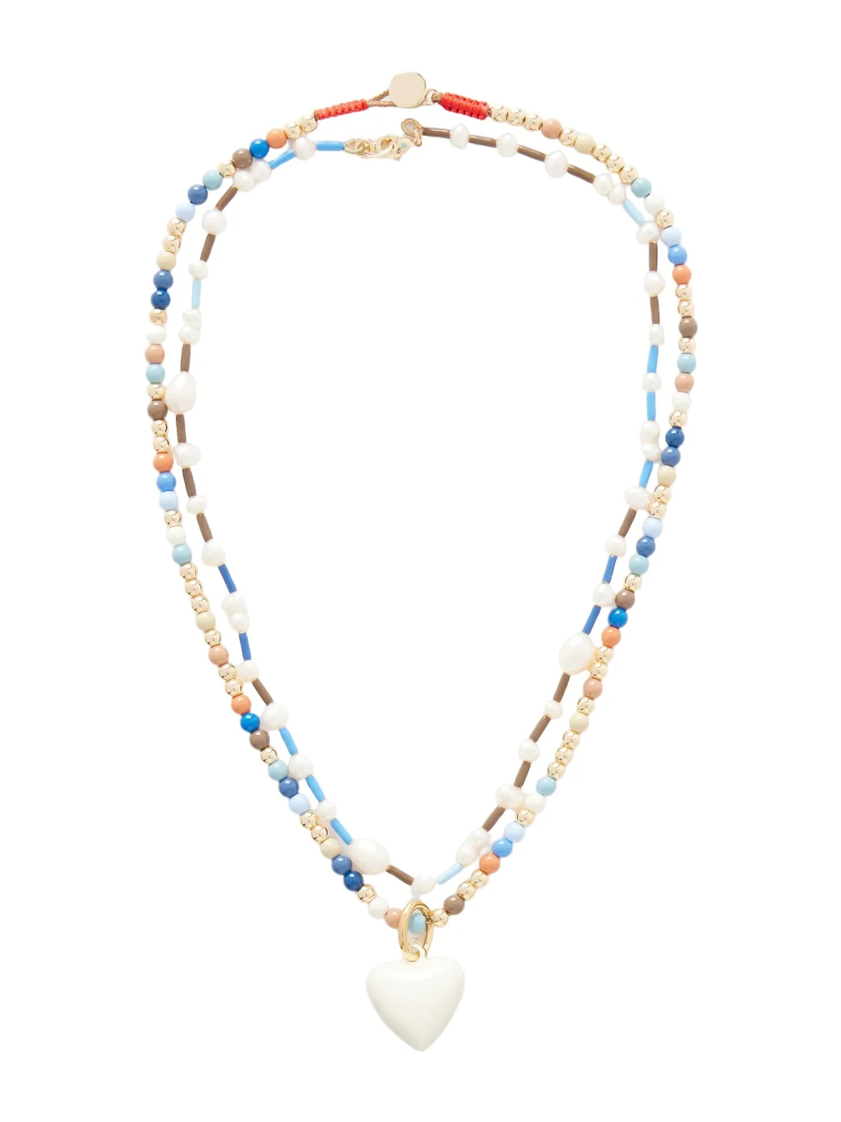 Happy Baby Gold-tone And Multi-stone Beaded Necklace