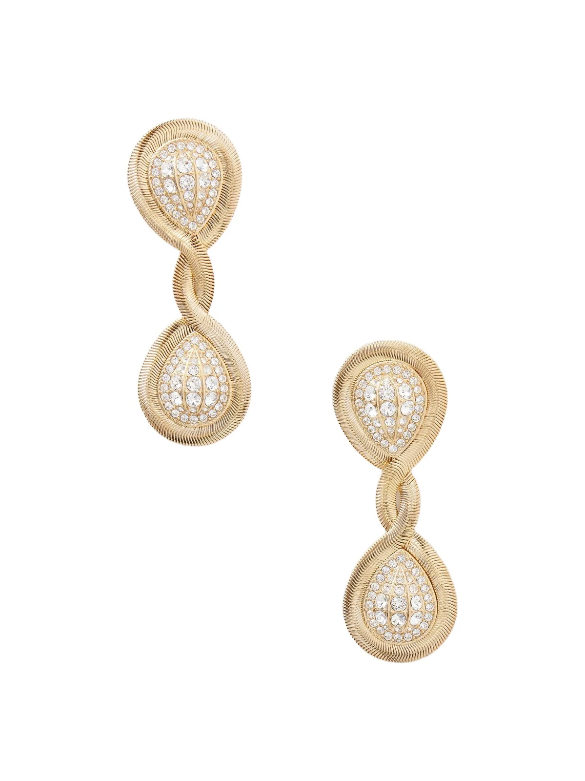 Gold-tone Crystal Earrings