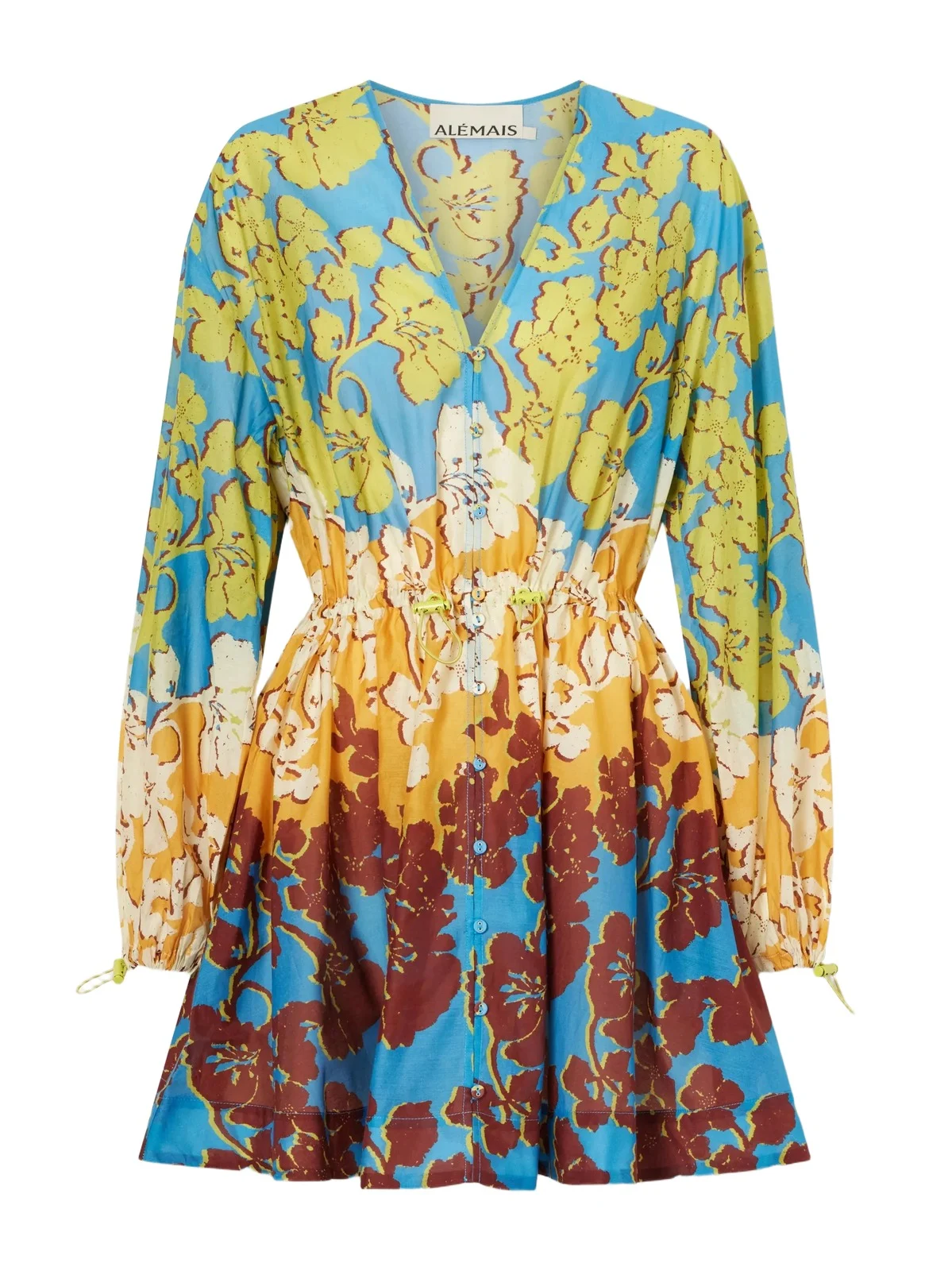 Splice Cotton And Silk-blend Mini Dress