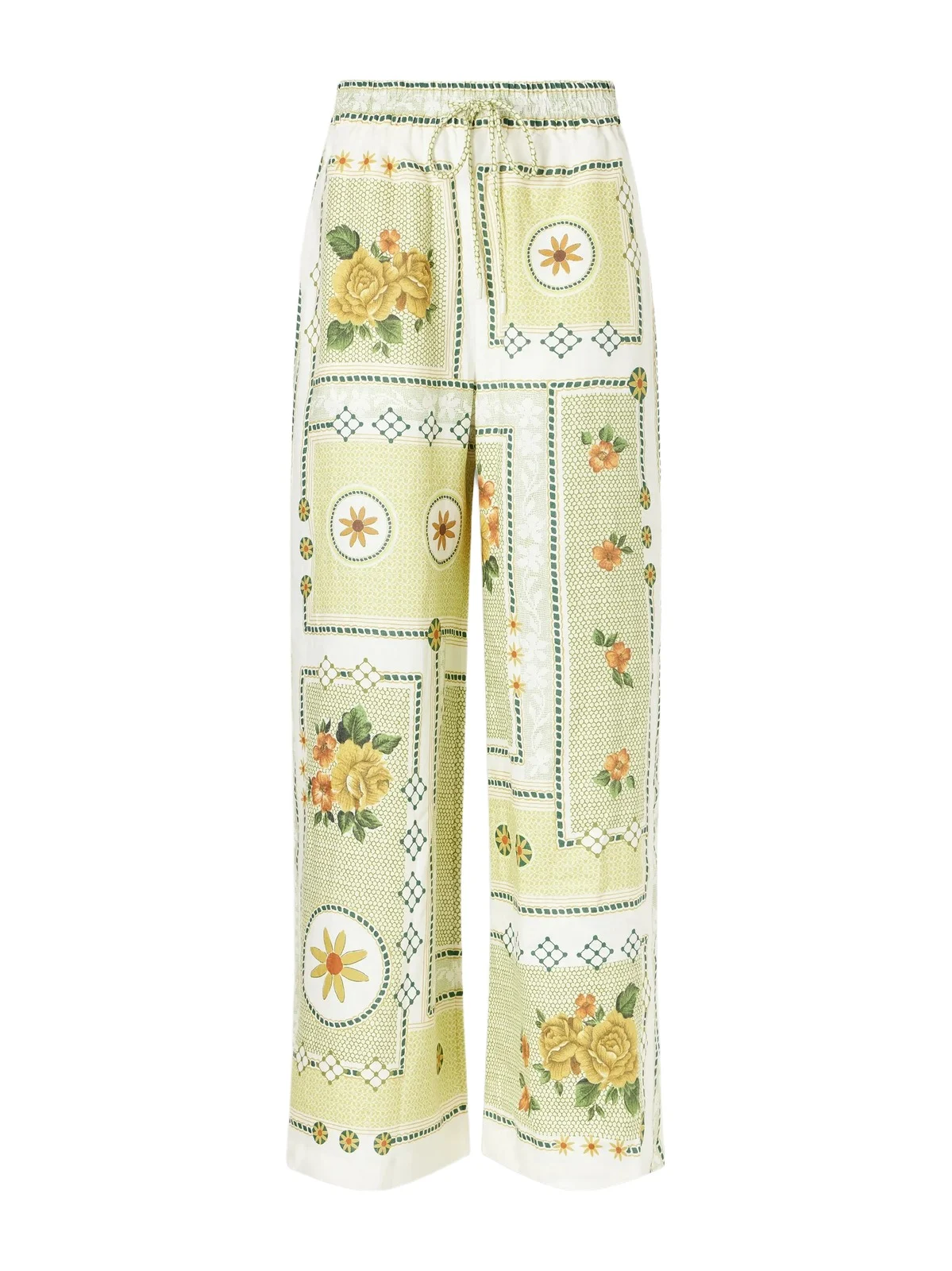 Dixie Knotted Floral-print Linen Pants Dixie Knotted Floral-print Linen Pants