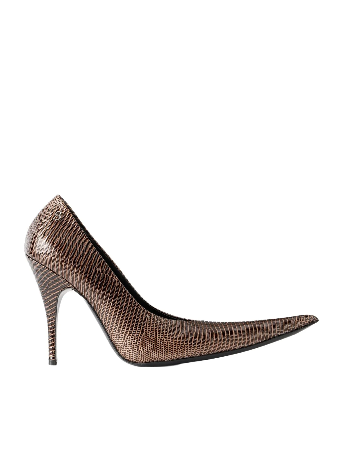 Snake-effect Leather Pumps
