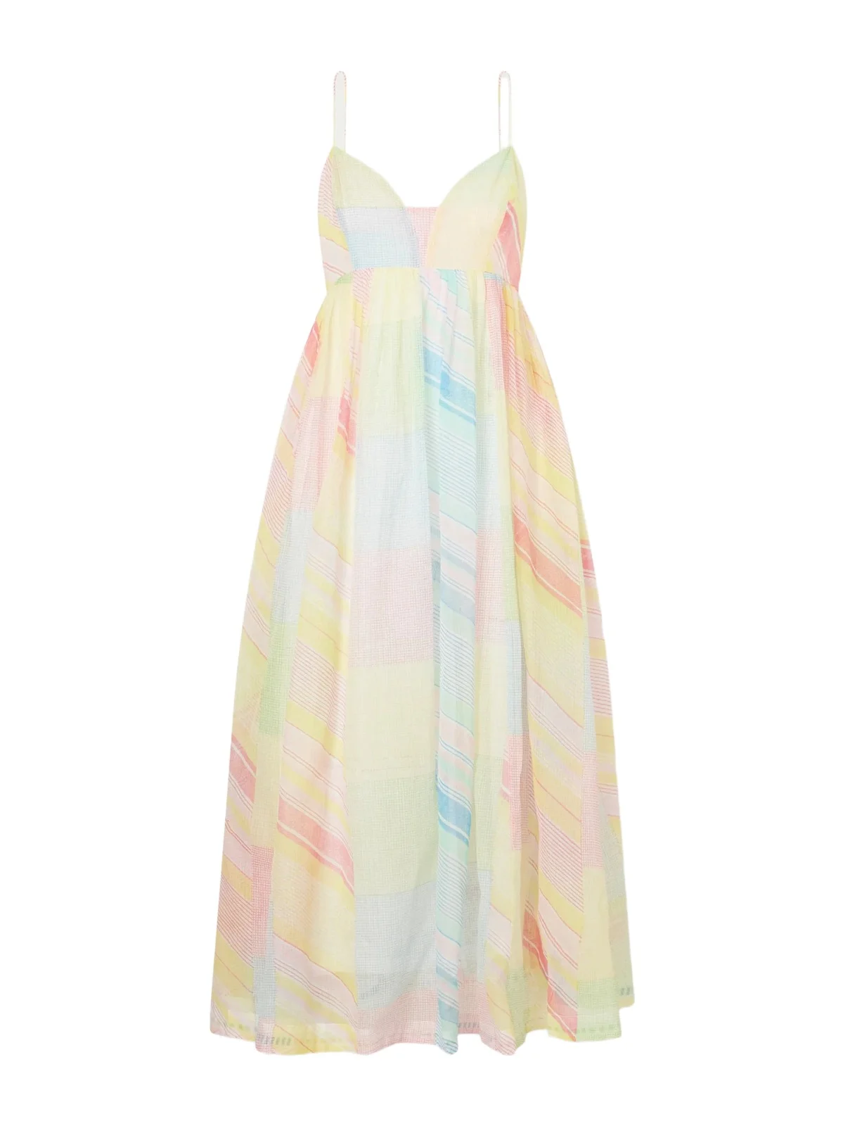 Eka Yuru Printed Handwoven Cotton-kota Midi Dress