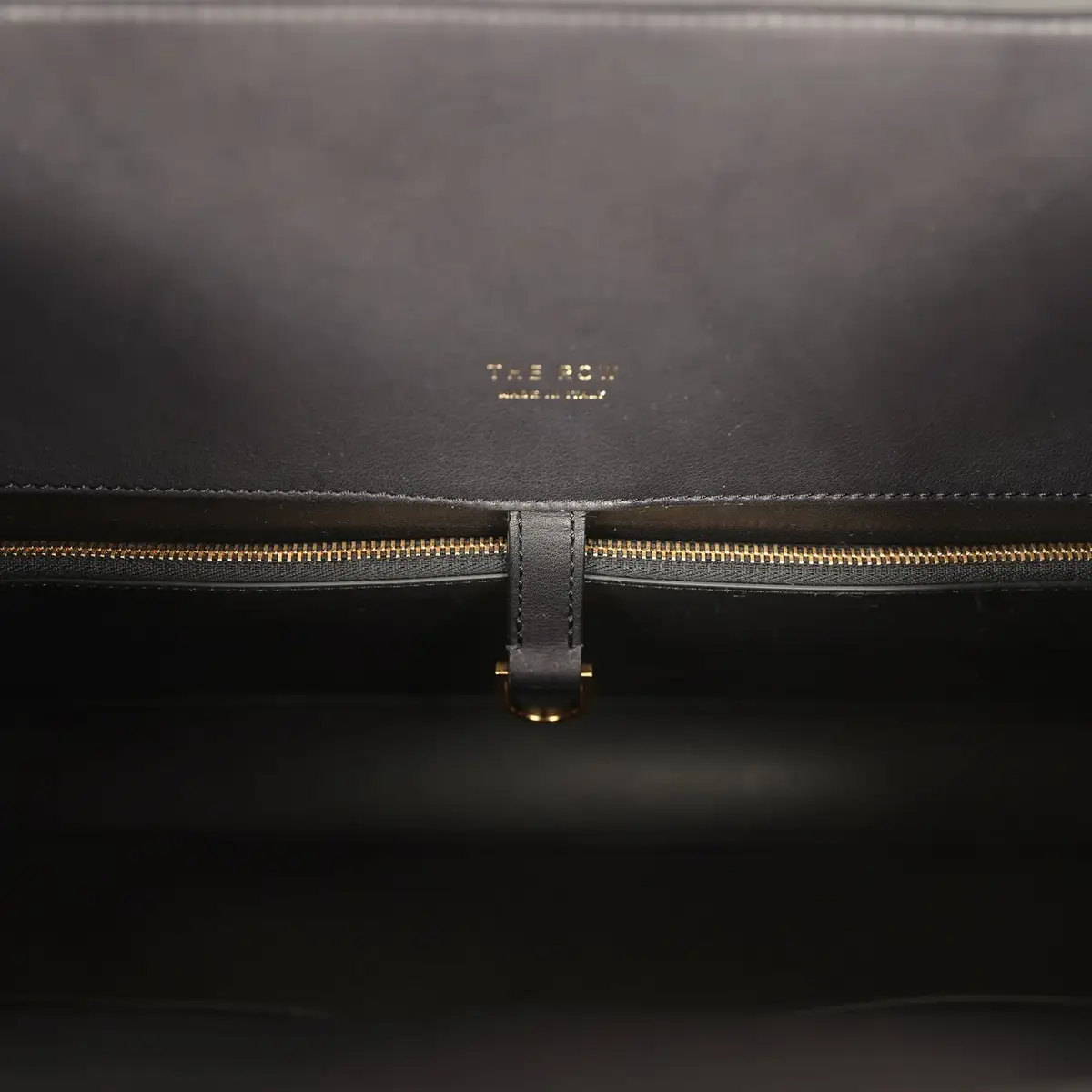 The Row The Row East West Margaux Bag Black Saddle Leather Gold Hardware | Thumbnail 9 The Row The Row East West Margaux Bag Black Saddle Leather Gold Hardware | Thumbnail 9