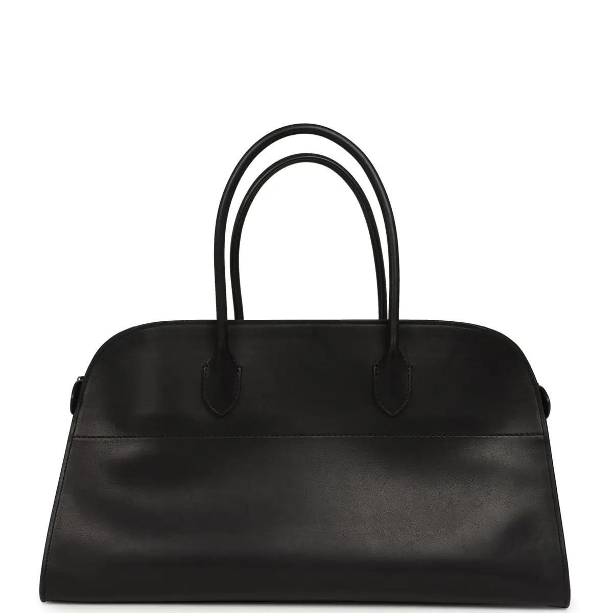 The Row The Row East West Margaux Bag Black Saddle Leather Gold Hardware | Image 1 The Row The Row East West Margaux Bag Black Saddle Leather Gold Hardware | Image 1