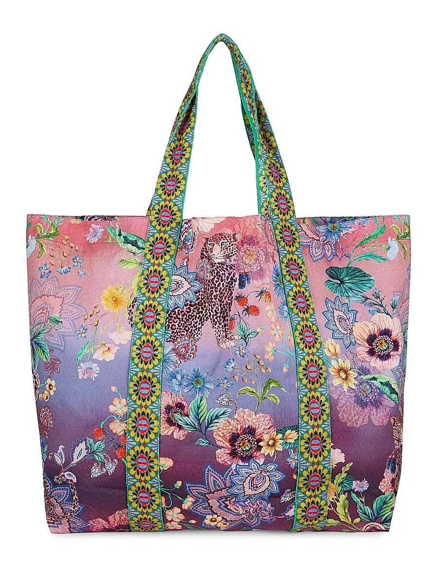 Johnny Was Women's Lilliana Printed Cotton Beach Tote - Lilliana | Image 1 Johnny Was Women's Lilliana Printed Cotton Beach Tote - Lilliana | Image 1