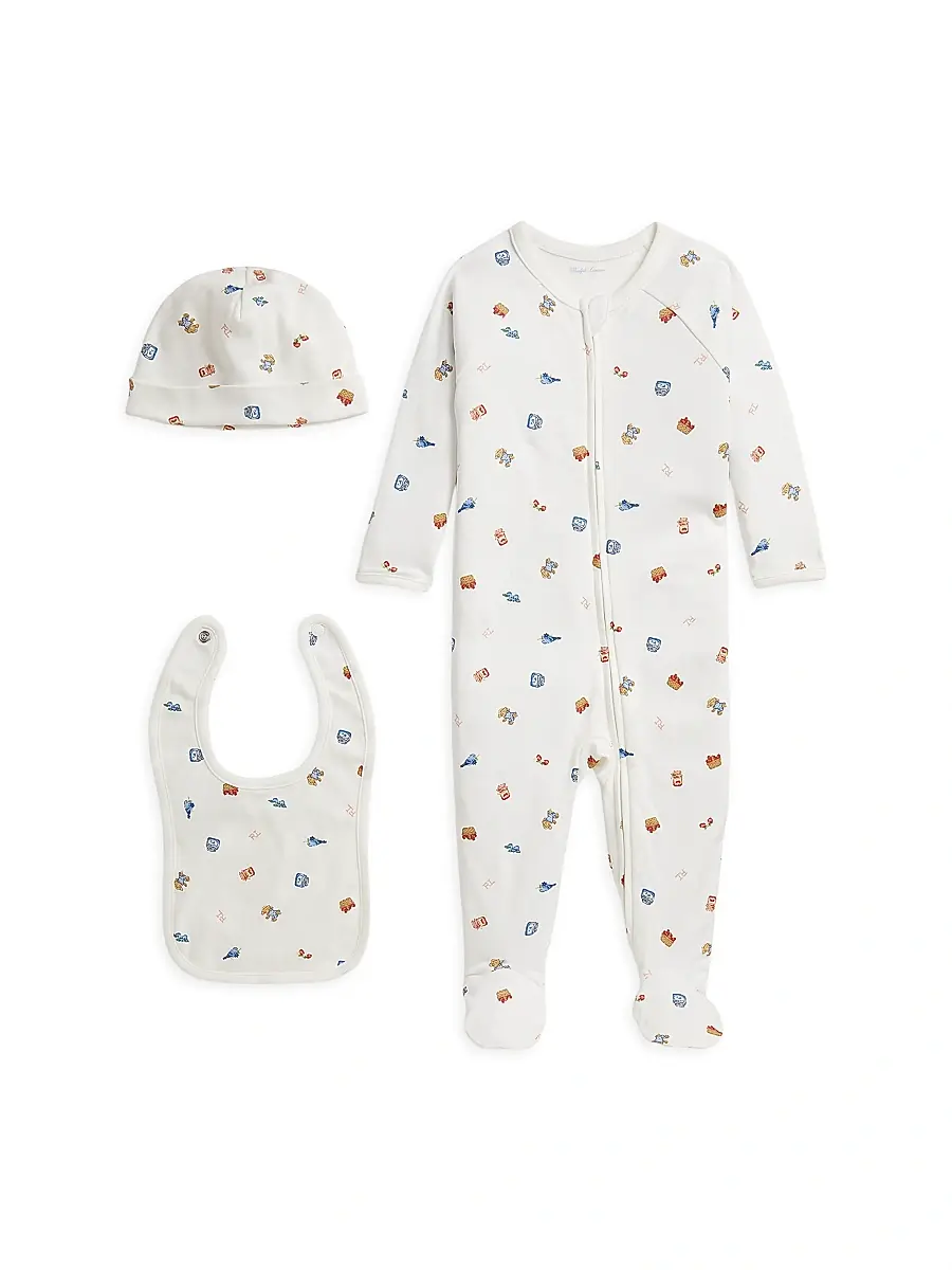 Polo Ralph Lauren Baby's 3-Piece Polo Bear Gift Box Set - Berry Garden 6 Months | Thumbnail 2 Polo Ralph Lauren Baby's 3-Piece Polo Bear Gift Box Set - Berry Garden 6 Months | Thumbnail 2