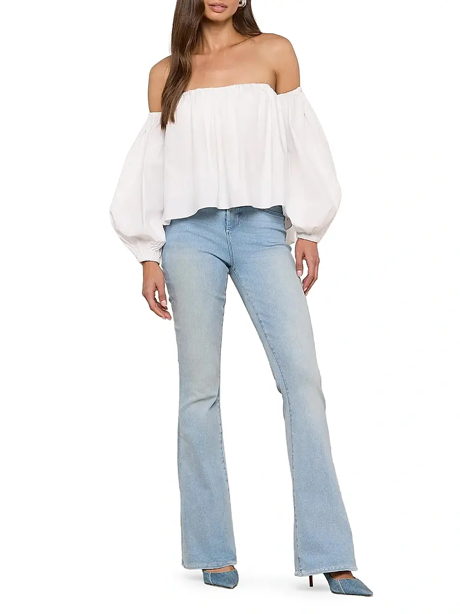 L'Agence Women's Sarai Cotton-Blend Off-The-Shoulder Top | Thumbnail 2