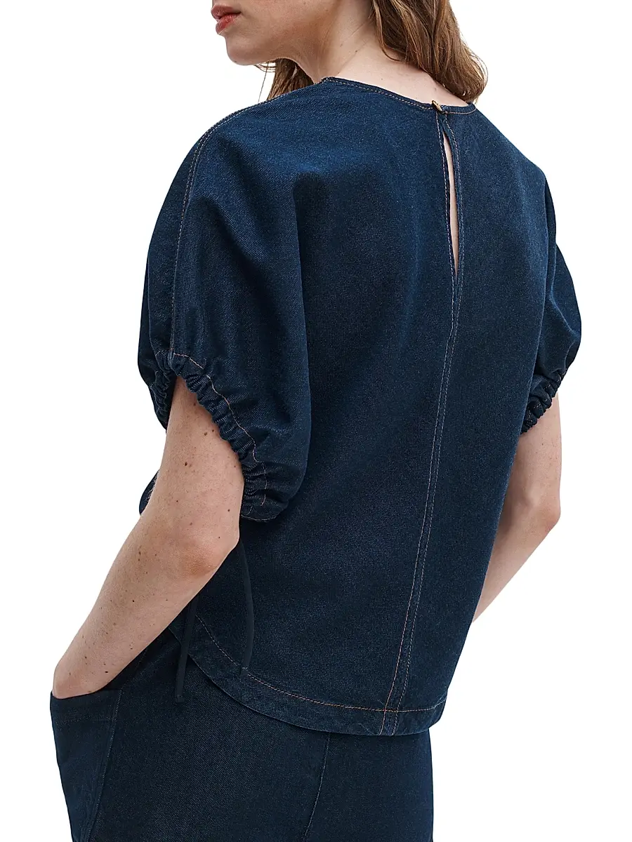 rag & bone Women's Laura Ultra Featherweight Denim Top | Thumbnail 5 rag & bone Women's Laura Ultra Featherweight Denim Top | Thumbnail 5