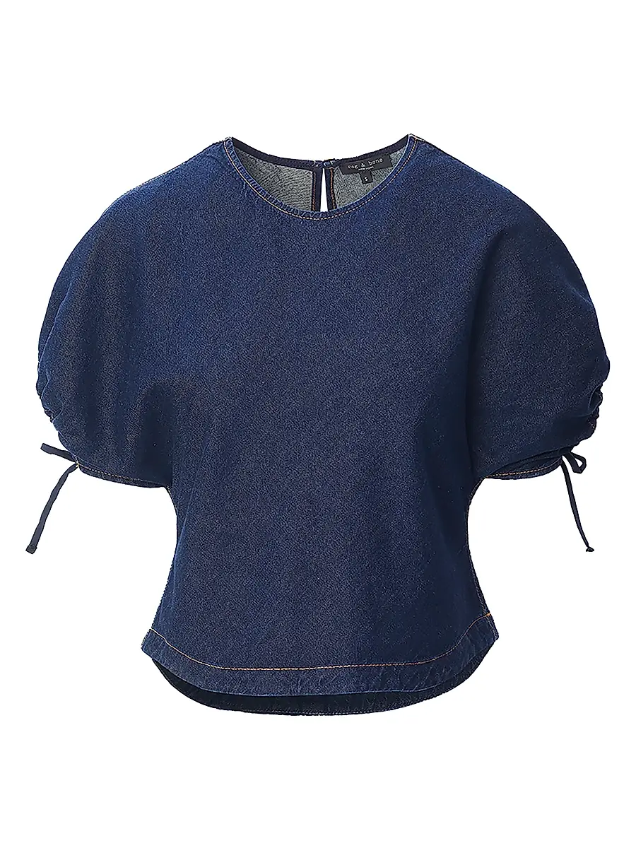 rag & bone Women's Laura Ultra Featherweight Denim Top