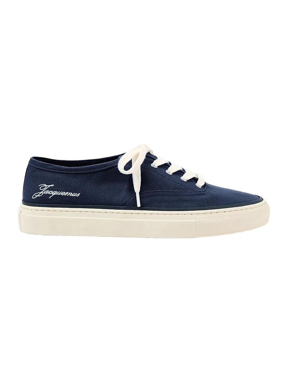 Jacquemus Men's Fefe Canvas Low-Top Sneakers