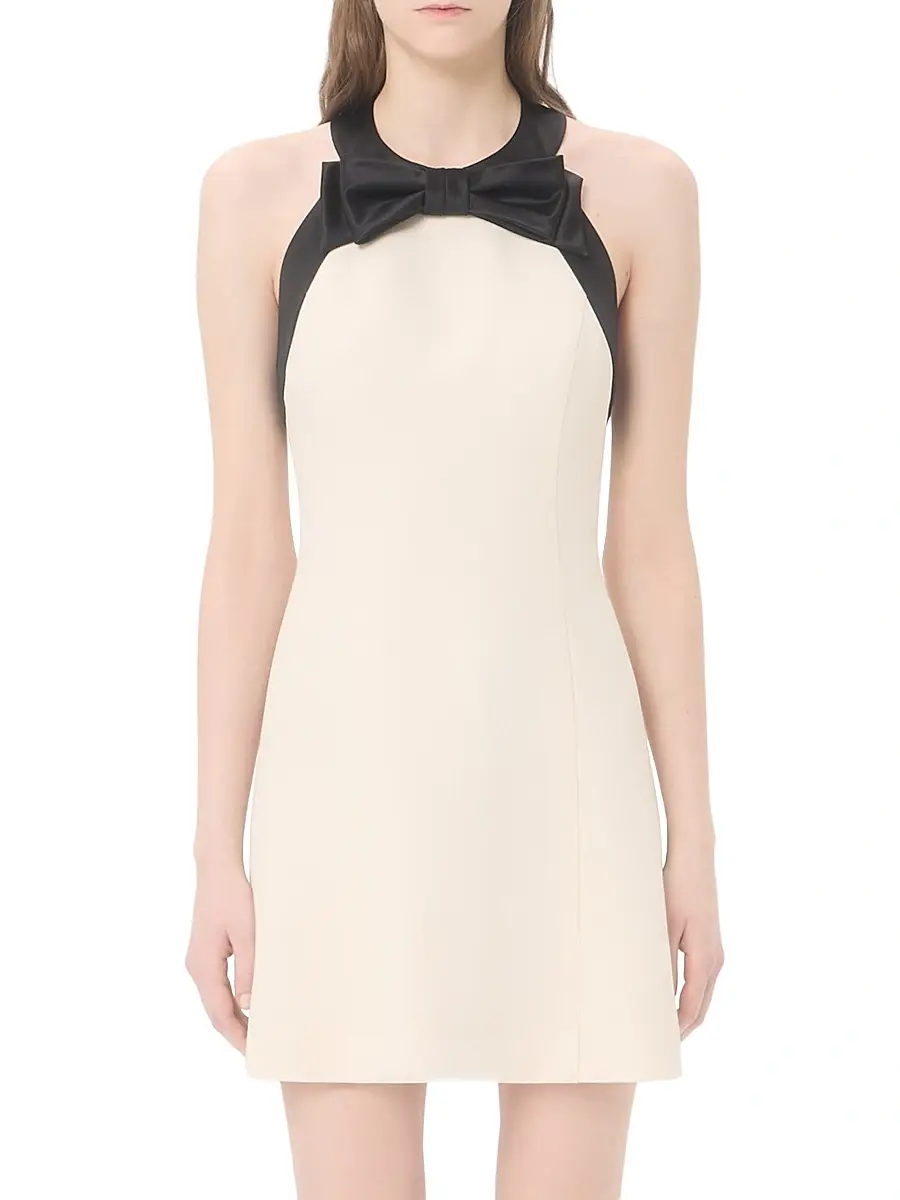 Valentino Women's Crepe Couture Short Dress | Thumbnail 3 Valentino Women's Crepe Couture Short Dress | Thumbnail 3